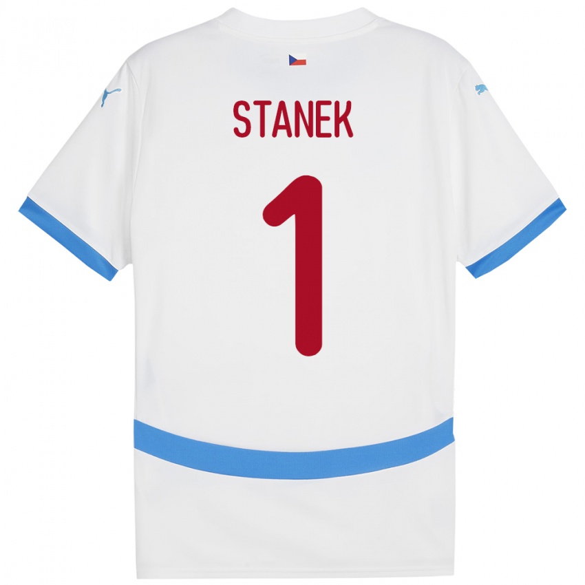 Niño Camiseta Chequia Jindrich Stanek #1 Blanco 2ª Equipación 24-26 La Camisa Argentina