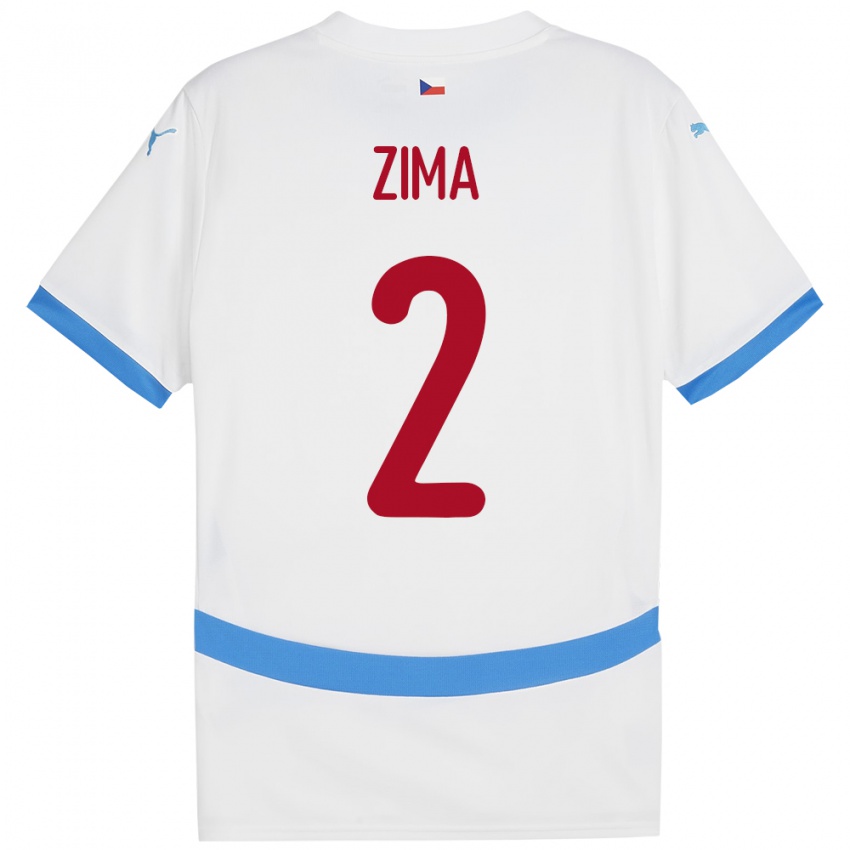 Niño Camiseta Chequia David Zima #2 Blanco 2ª Equipación 24-26 La Camisa Argentina