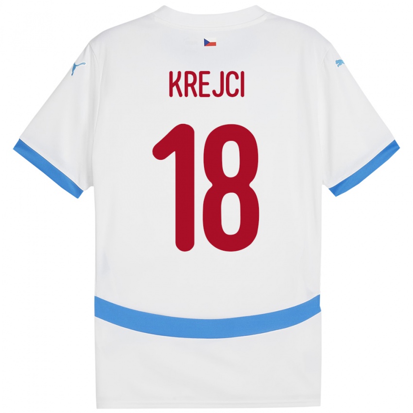 Niño Camiseta Chequia Ladislav Krejci #18 Blanco 2ª Equipación 24-26 La Camisa Argentina