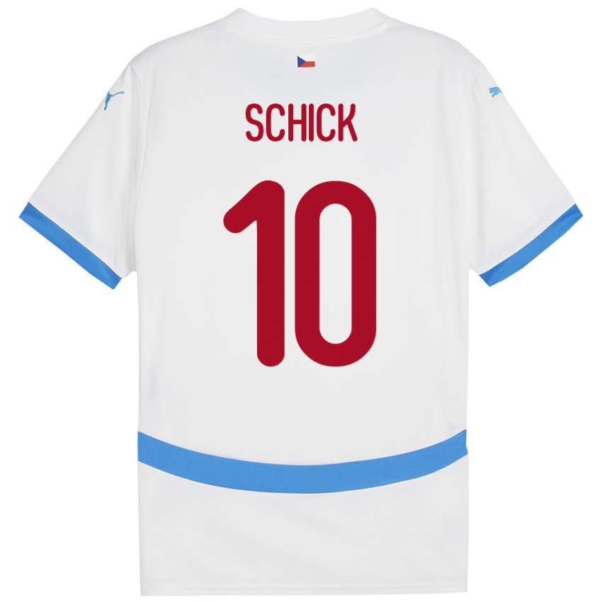 Niño Camiseta Chequia Patrik Schick #10 Blanco 2ª Equipación 24-26 La Camisa Argentina