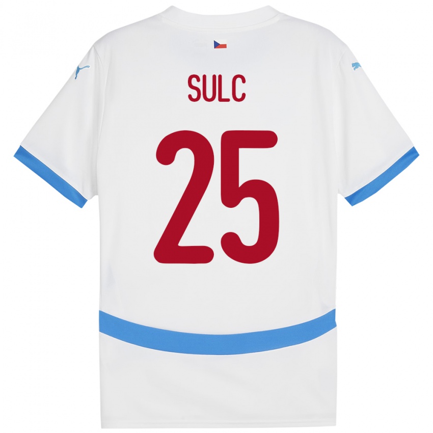 Niño Camiseta Chequia Pavel Sulc #25 Blanco 2ª Equipación 24-26 La Camisa Argentina