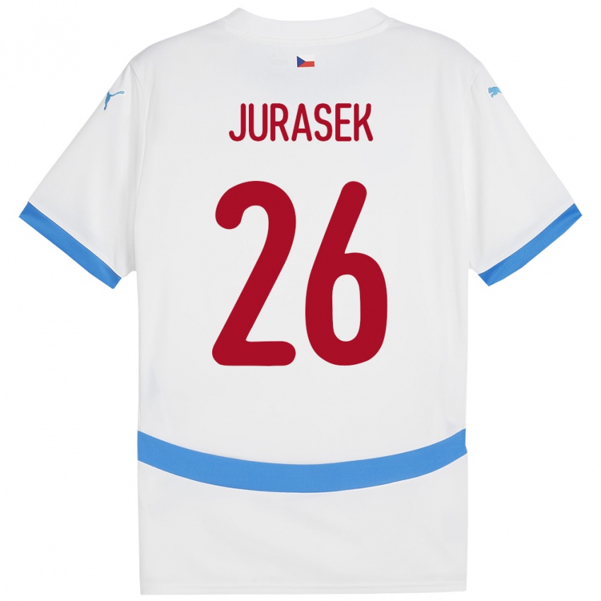 Niño Camiseta Chequia Matej Jurasek #26 Blanco 2ª Equipación 24-26 La Camisa Argentina