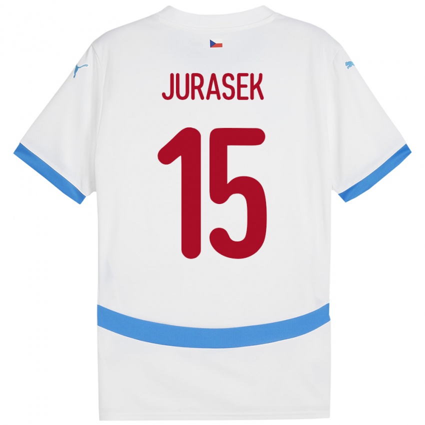 Niño Camiseta Chequia David Jurásek #15 Blanco 2ª Equipación 24-26 La Camisa Argentina