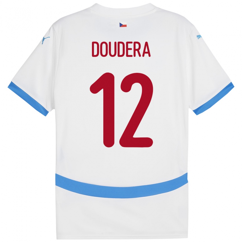 Niño Camiseta Chequia David Doudera #12 Blanco 2ª Equipación 24-26 La Camisa Argentina