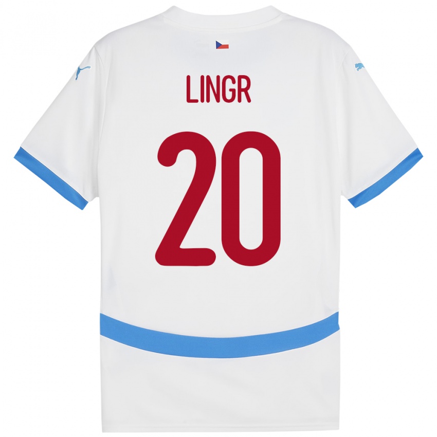 Niño Camiseta Chequia Ondrej Lingr #20 Blanco 2ª Equipación 24-26 La Camisa Argentina