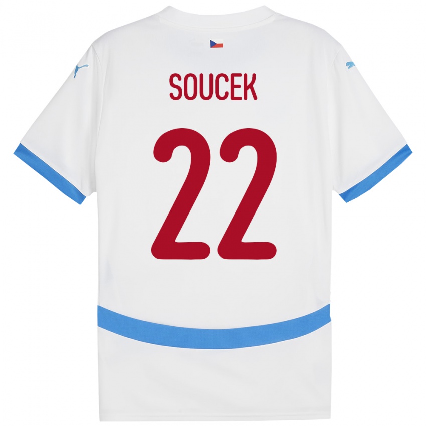 Niño Camiseta Chequia Tomas Soucek #22 Blanco 2ª Equipación 24-26 La Camisa Argentina