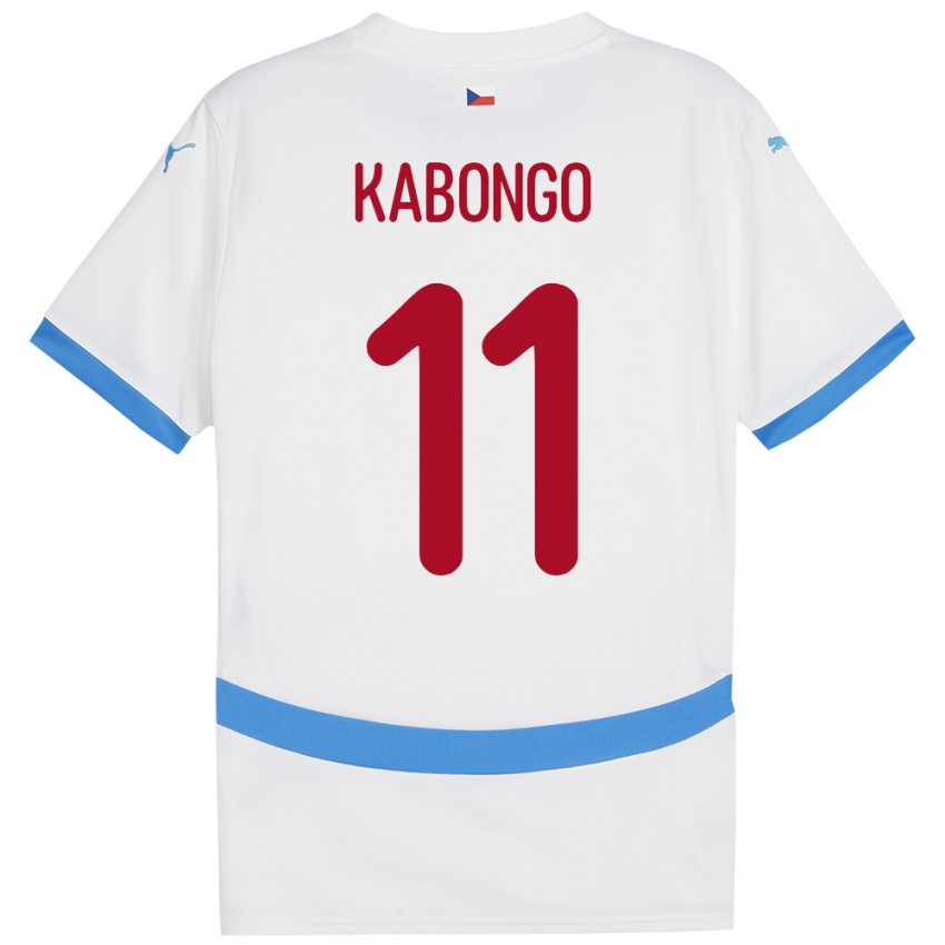 Niño Camiseta Chequia Christophe Kabongo #11 Blanco 2ª Equipación 24-26 La Camisa Argentina