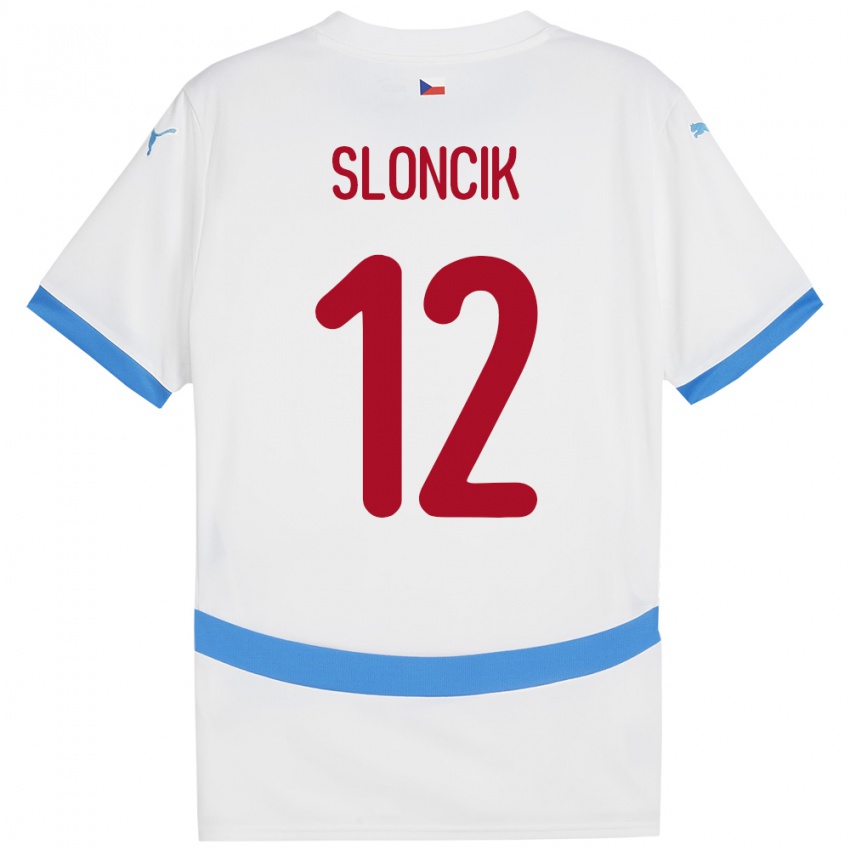 Niño Camiseta Chequia Tom Sloncik #12 Blanco 2ª Equipación 24-26 La Camisa Argentina