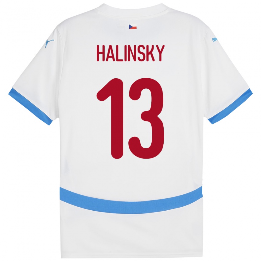 Niño Camiseta Chequia Denis Halinsky #13 Blanco 2ª Equipación 24-26 La Camisa Argentina