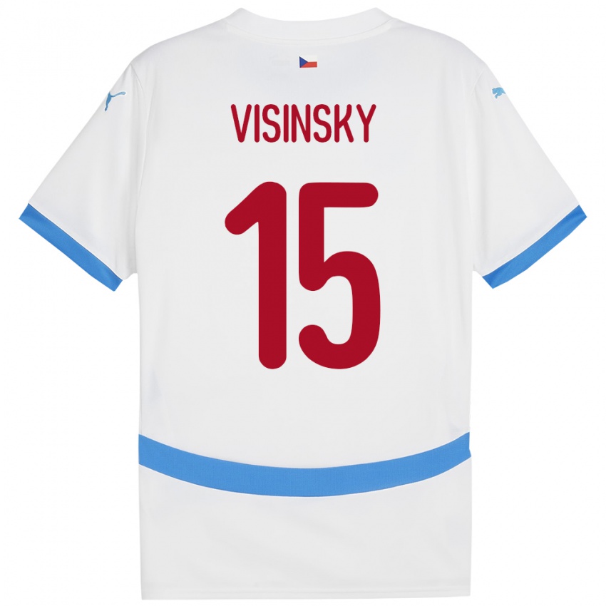 Niño Camiseta Chequia Denis Visinsky #15 Blanco 2ª Equipación 24-26 La Camisa Argentina