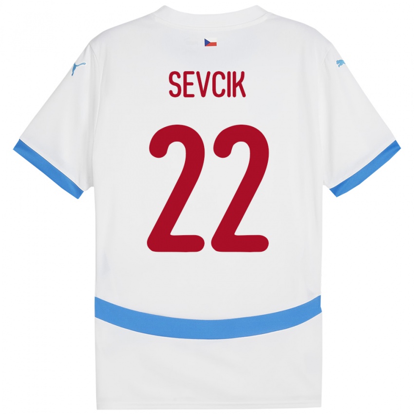 Niño Camiseta Chequia Michal Sevcik #22 Blanco 2ª Equipación 24-26 La Camisa Argentina