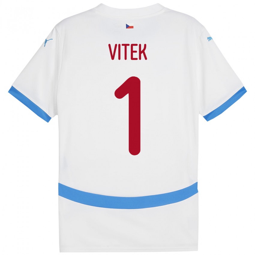 Niño Camiseta Chequia Radek Vitek #1 Blanco 2ª Equipación 24-26 La Camisa Argentina