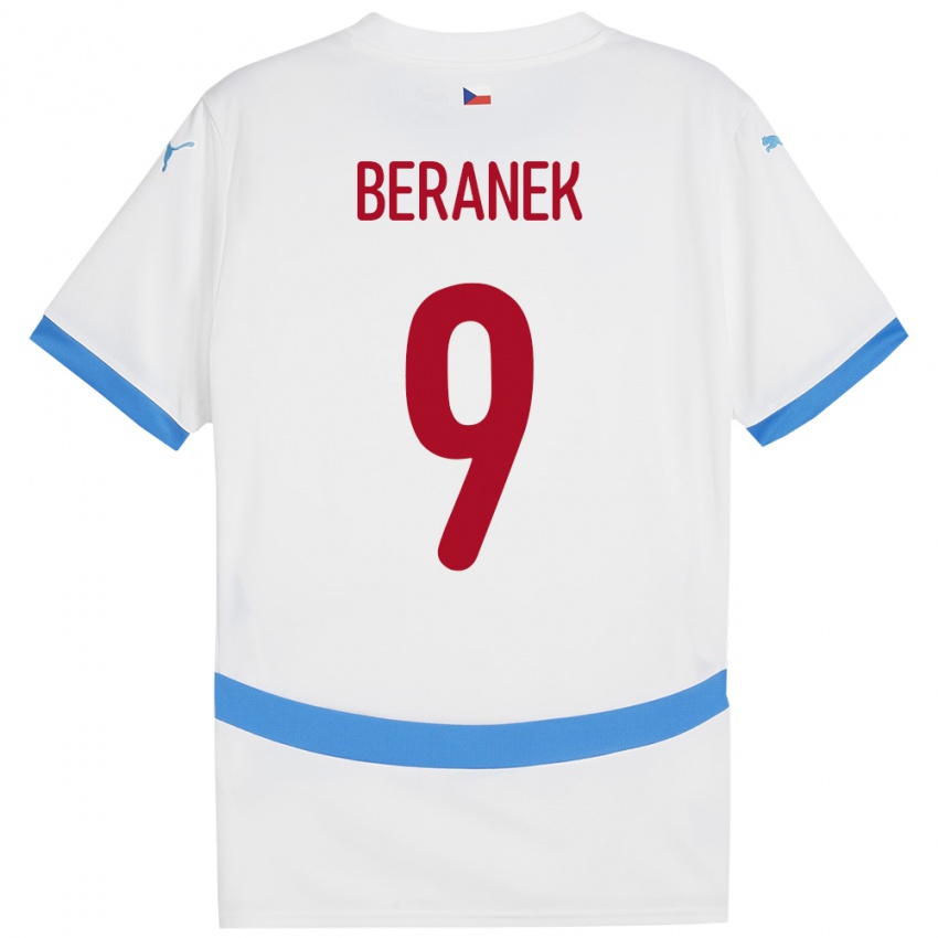 Niño Camiseta Chequia Marek Beranek #9 Blanco 2ª Equipación 24-26 La Camisa Argentina