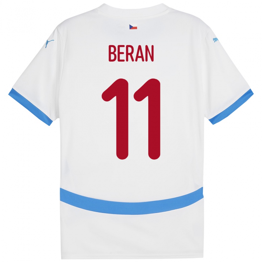 Niño Camiseta Chequia Stepan Beran #11 Blanco 2ª Equipación 24-26 La Camisa Argentina