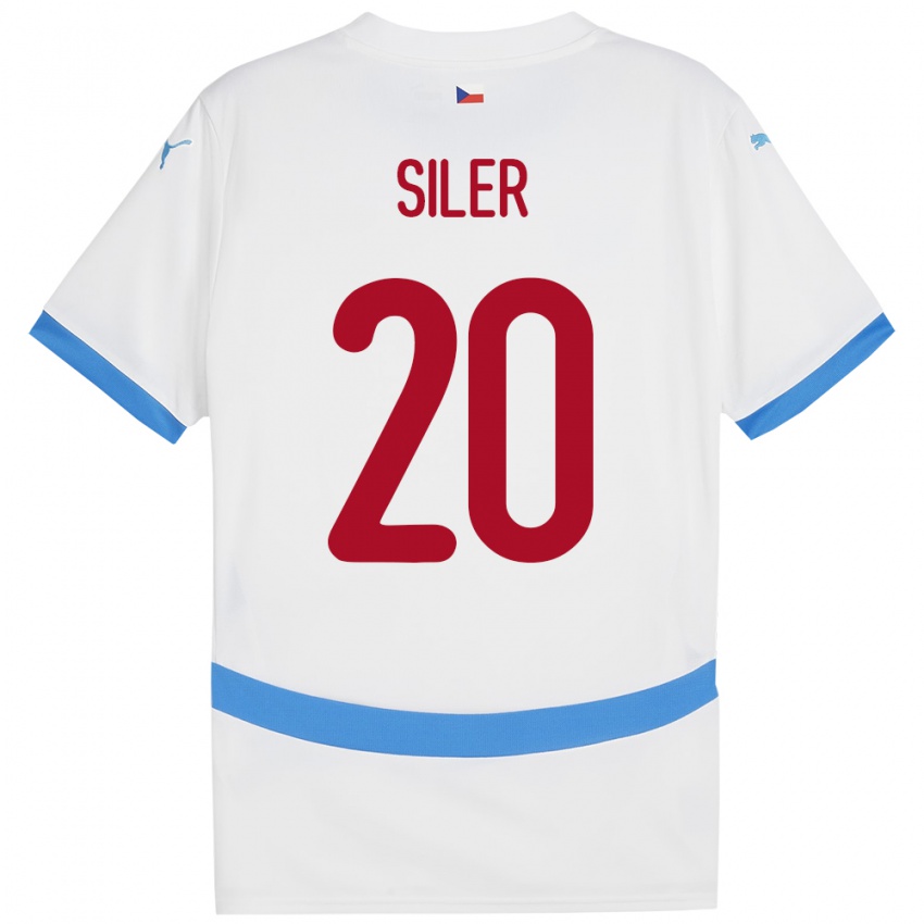 Niño Camiseta Chequia Radek Siler #20 Blanco 2ª Equipación 24-26 La Camisa Argentina