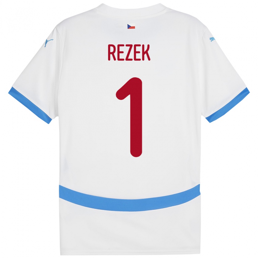 Niño Camiseta Chequia Adam Rezek #1 Blanco 2ª Equipación 24-26 La Camisa Argentina