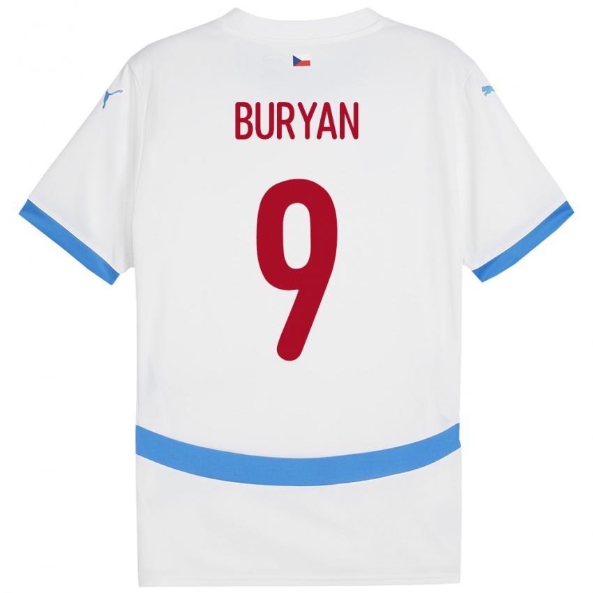 Niño Camiseta Chequia Jan Buryan #9 Blanco 2ª Equipación 24-26 La Camisa Argentina