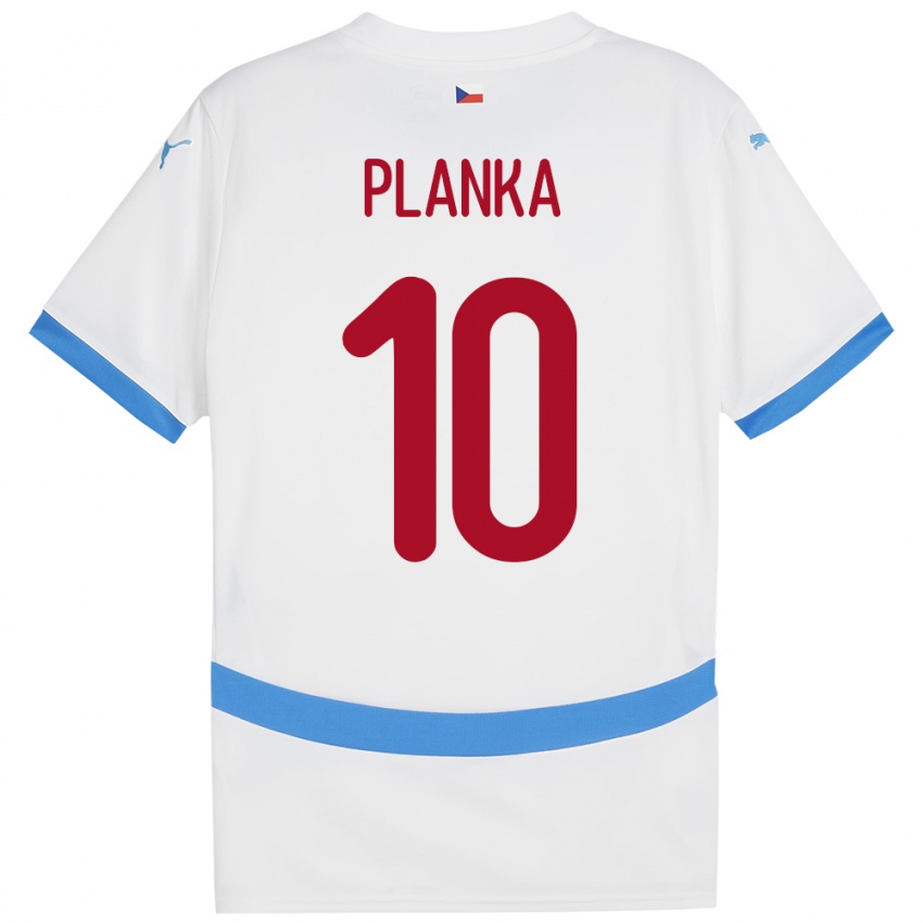 Niño Camiseta Chequia David Planka #10 Blanco 2ª Equipación 24-26 La Camisa Argentina