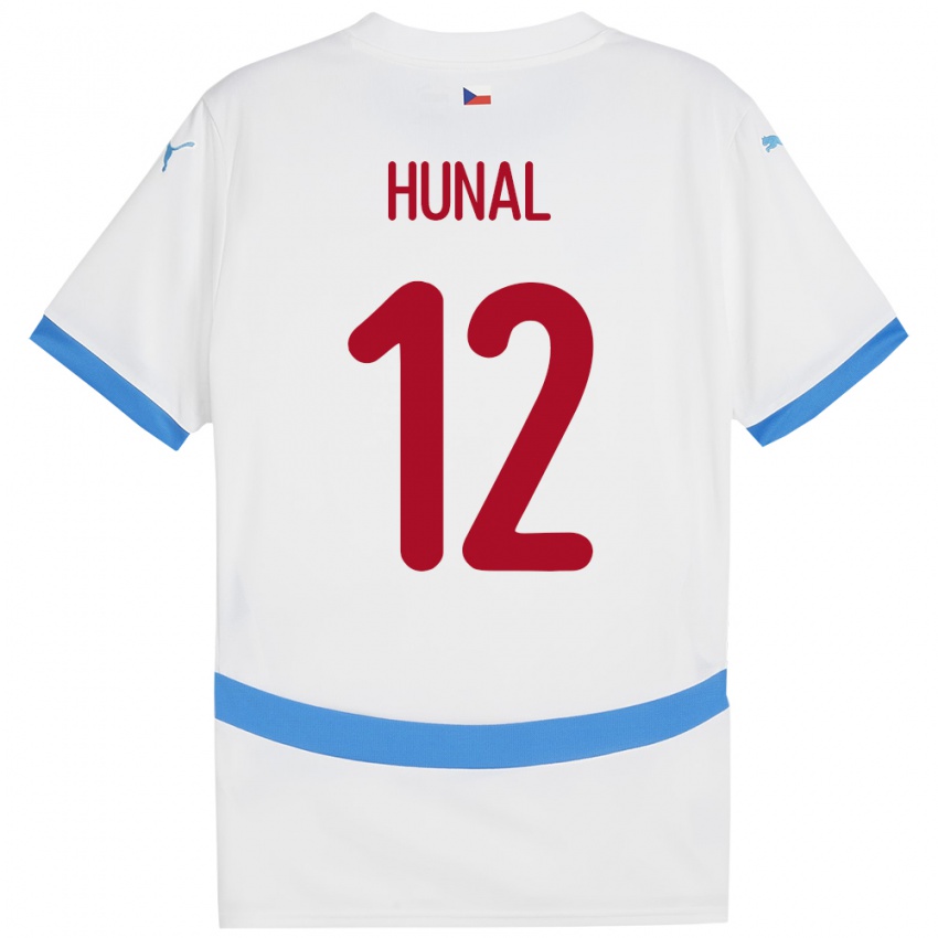 Niño Camiseta Chequia Eric Hunal #12 Blanco 2ª Equipación 24-26 La Camisa Argentina