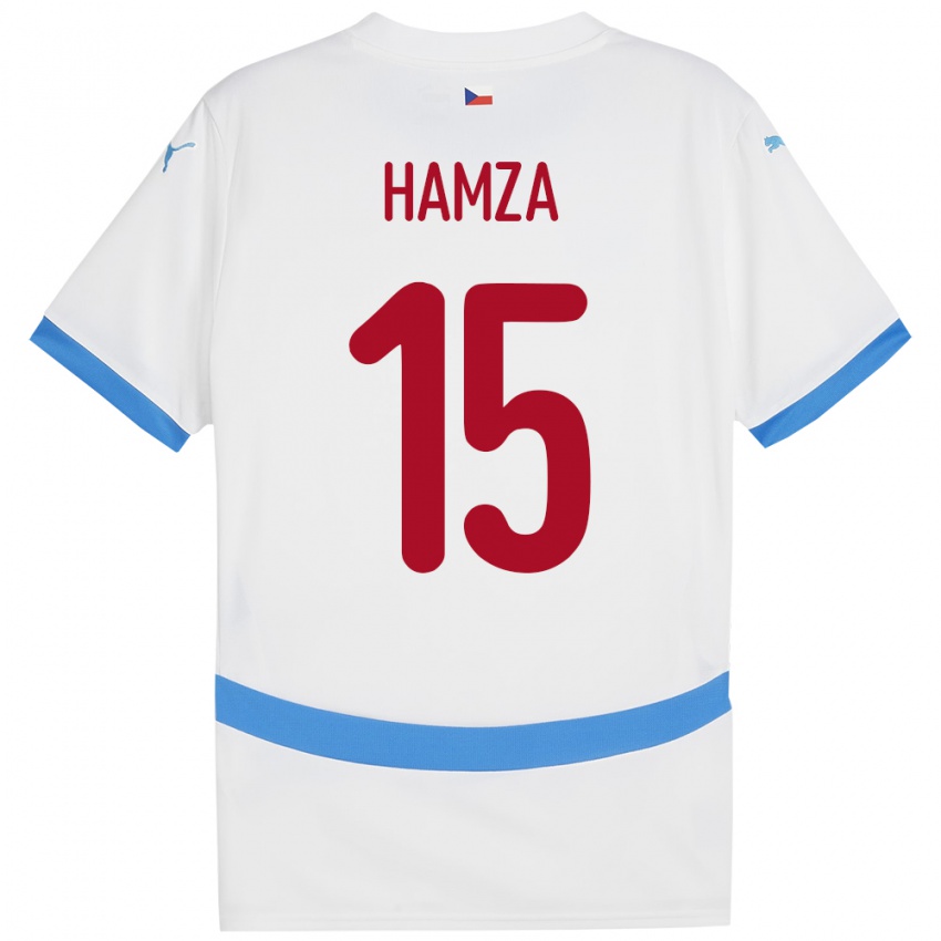 Niño Camiseta Chequia Jiri Hamza #15 Blanco 2ª Equipación 24-26 La Camisa Argentina