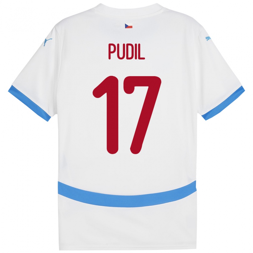 Niño Camiseta Chequia Milos Pudil #17 Blanco 2ª Equipación 24-26 La Camisa Argentina