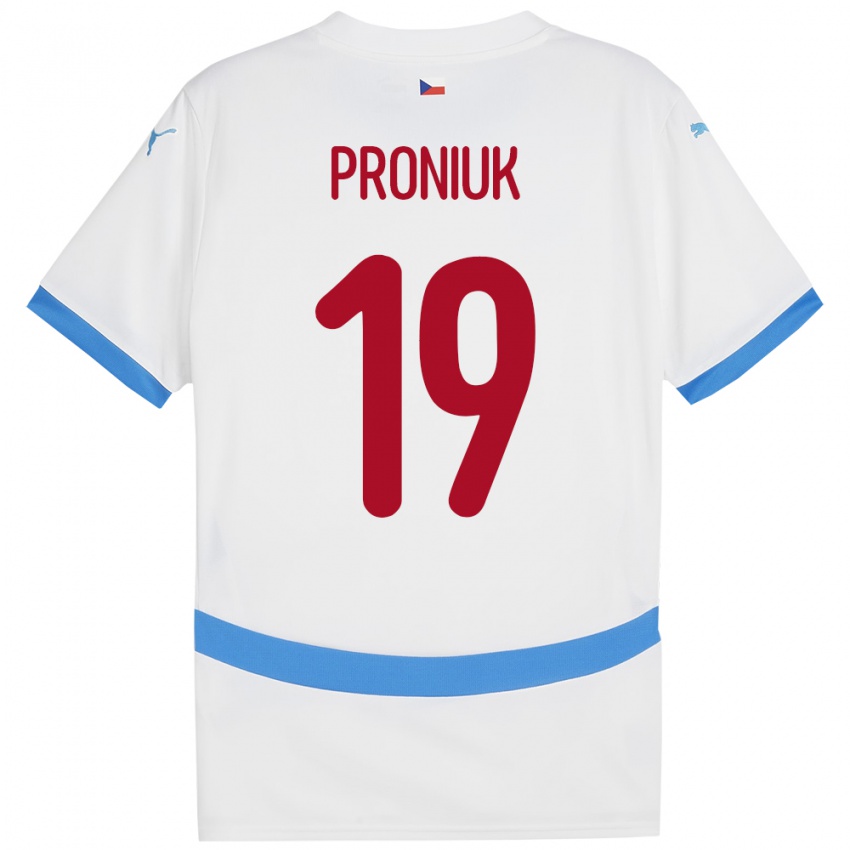 Niño Camiseta Chequia Adam Proniuk #19 Blanco 2ª Equipación 24-26 La Camisa Argentina