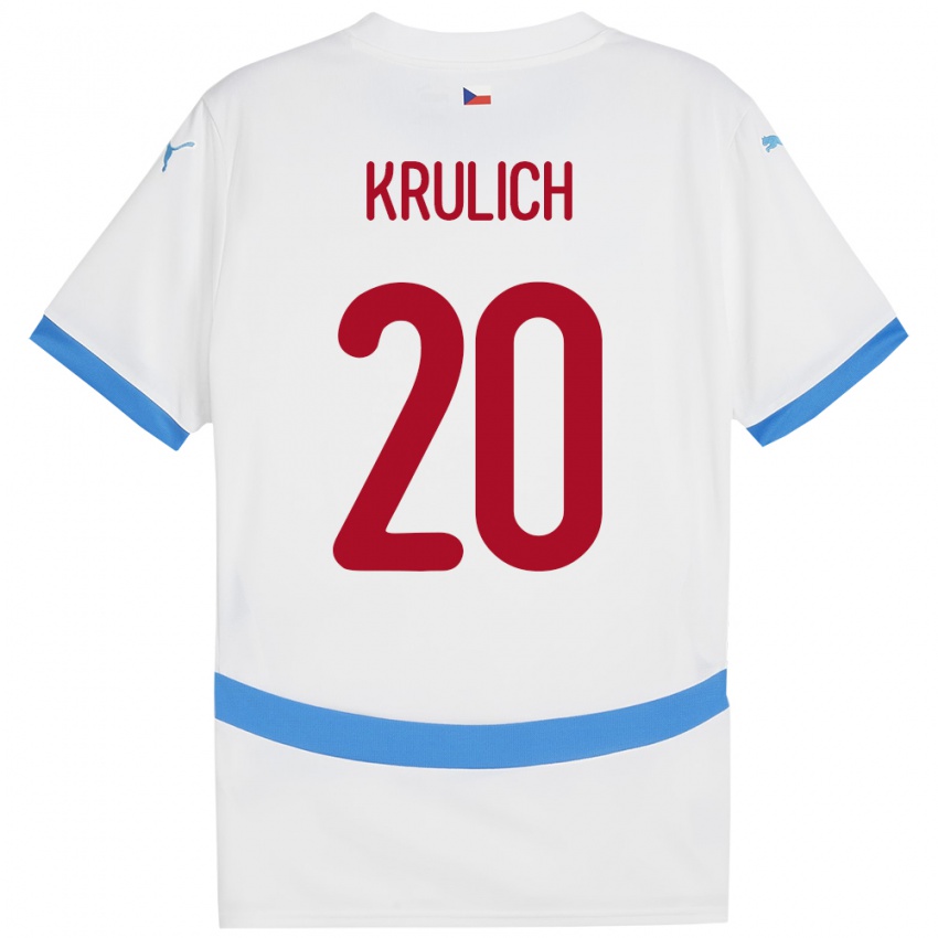 Niño Camiseta Chequia Matous Krulich #20 Blanco 2ª Equipación 24-26 La Camisa Argentina