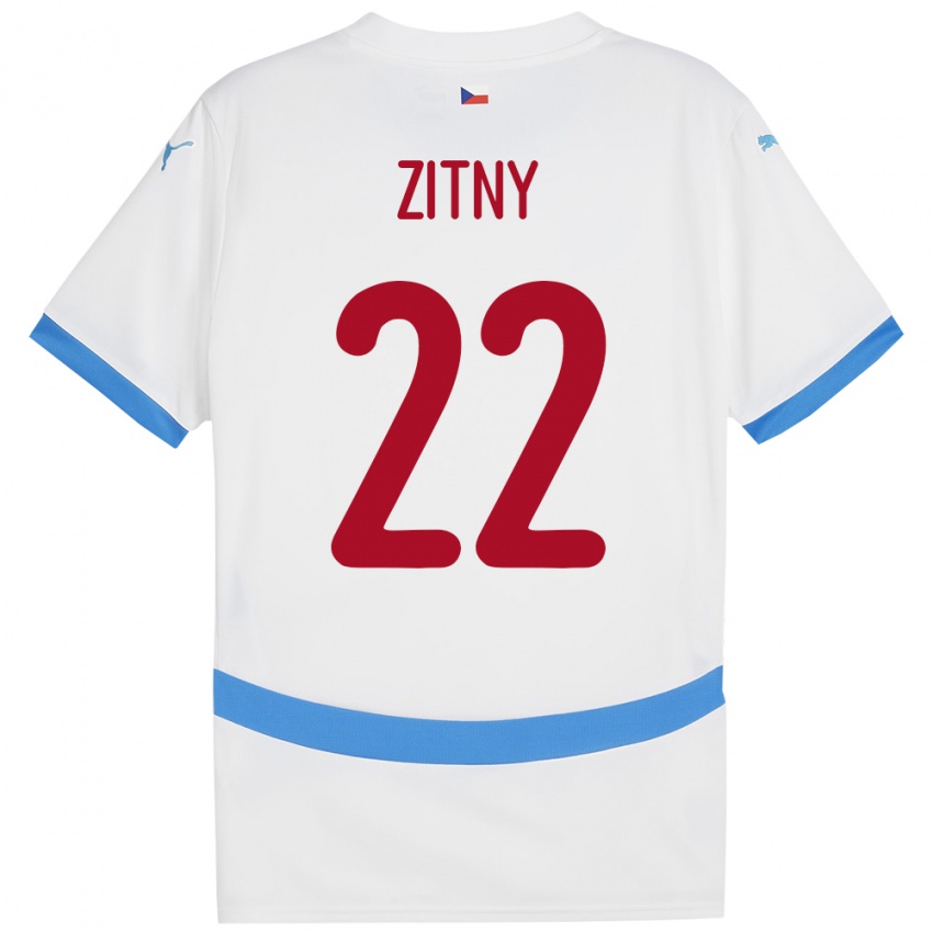 Niño Camiseta Chequia Matej Zitny #22 Blanco 2ª Equipación 24-26 La Camisa Argentina