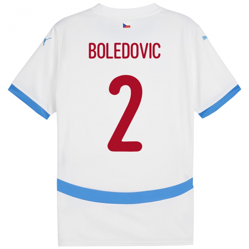 Niño Camiseta Chequia Tobias Boledovic #2 Blanco 2ª Equipación 24-26 La Camisa Argentina