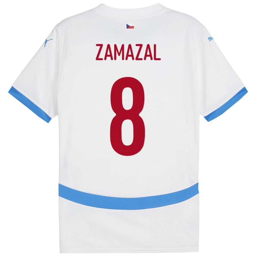 Niño Camiseta Chequia Denis Zamazal #8 Blanco 2ª Equipación 24-26 La Camisa Argentina