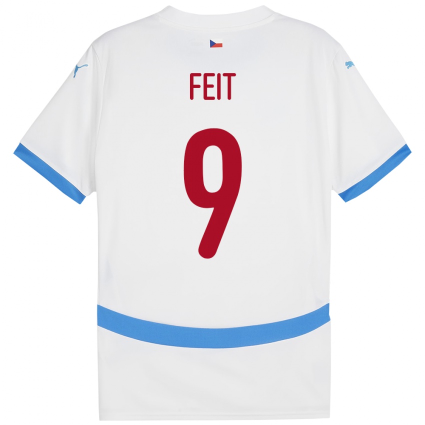 Niño Camiseta Chequia Jan Feit #9 Blanco 2ª Equipación 24-26 La Camisa Argentina