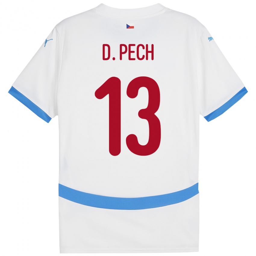 Niño Camiseta Chequia Dominik Pech #13 Blanco 2ª Equipación 24-26 La Camisa Argentina