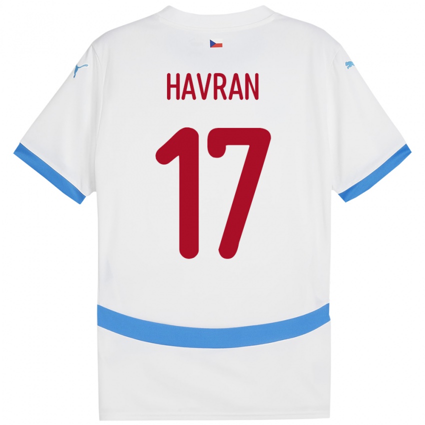 Niño Camiseta Chequia Marek Havran #17 Blanco 2ª Equipación 24-26 La Camisa Argentina