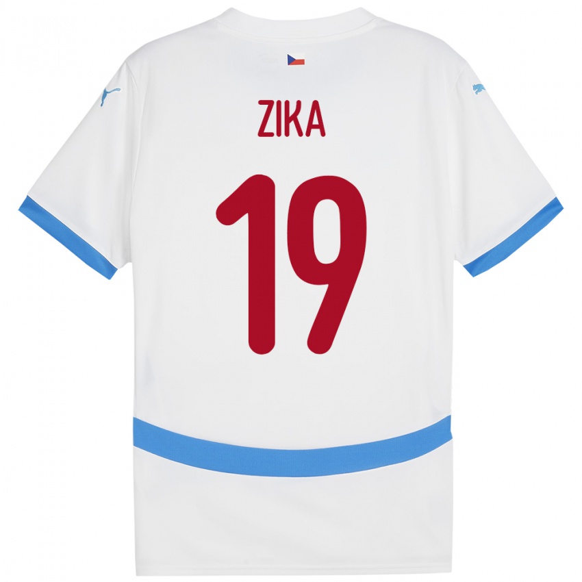 Niño Camiseta Chequia Petr Zika #19 Blanco 2ª Equipación 24-26 La Camisa Argentina