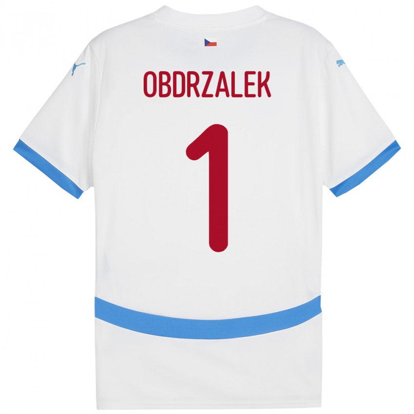 Niño Camiseta Chequia Marek Obdrzalek #1 Blanco 2ª Equipación 24-26 La Camisa Argentina