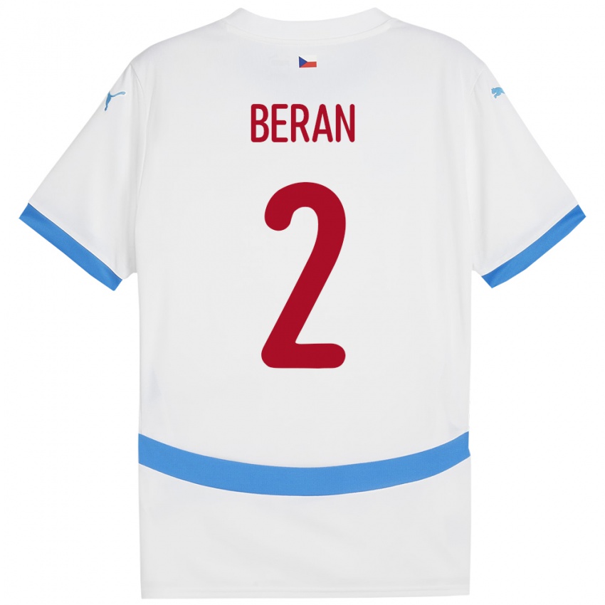 Niño Camiseta Chequia Stepan Beran #2 Blanco 2ª Equipación 24-26 La Camisa Argentina