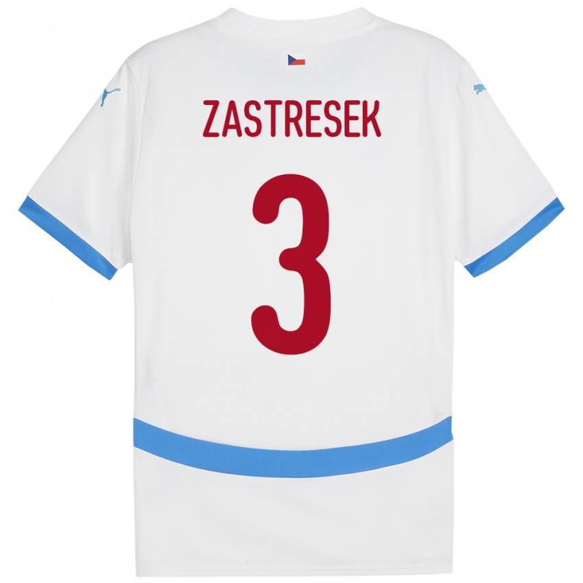 Niño Camiseta Chequia Matous Zastresek #3 Blanco 2ª Equipación 24-26 La Camisa Argentina