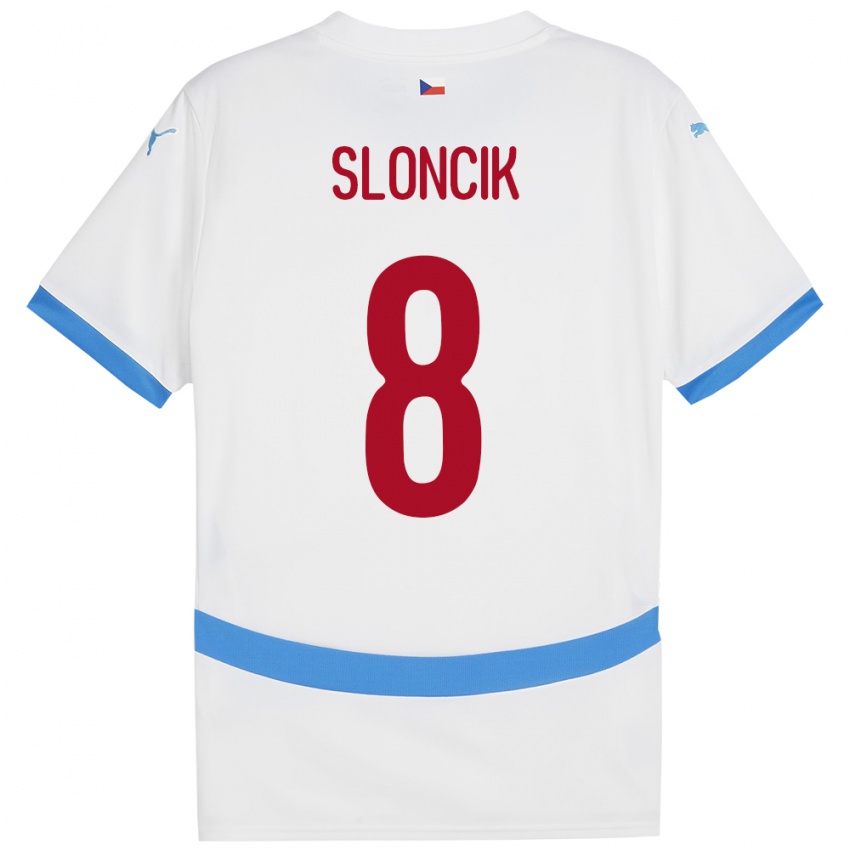 Niño Camiseta Chequia Simon Sloncik #8 Blanco 2ª Equipación 24-26 La Camisa Argentina