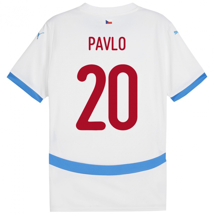 Niño Camiseta Chequia Simon Pavlo #20 Blanco 2ª Equipación 24-26 La Camisa Argentina