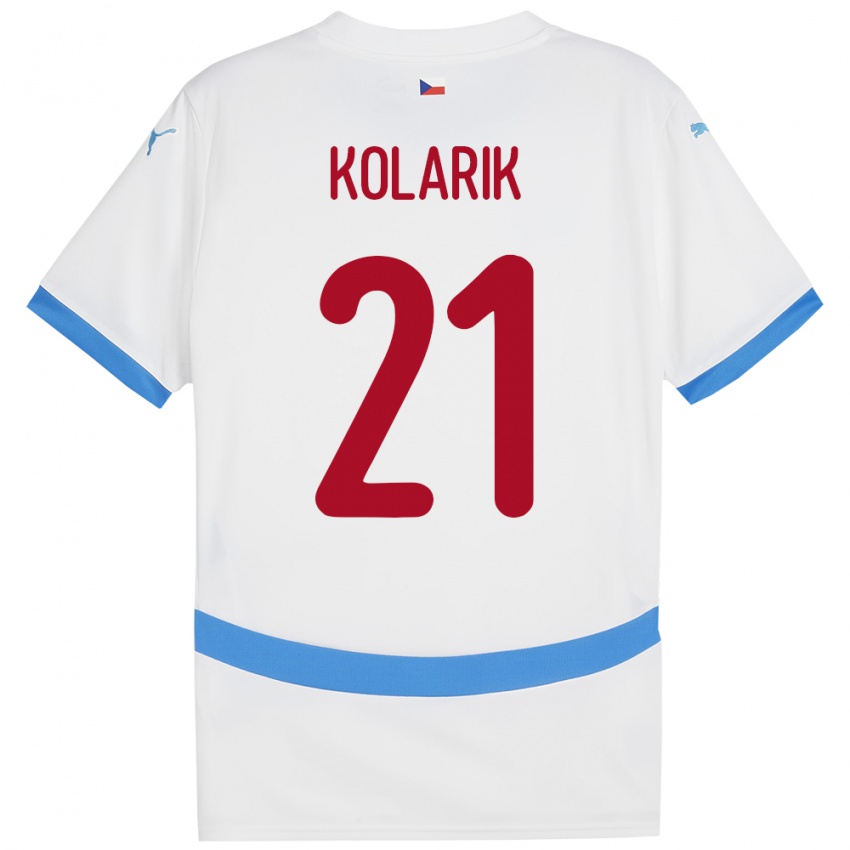 Niño Camiseta Chequia Josef Kolarik #21 Blanco 2ª Equipación 24-26 La Camisa Argentina