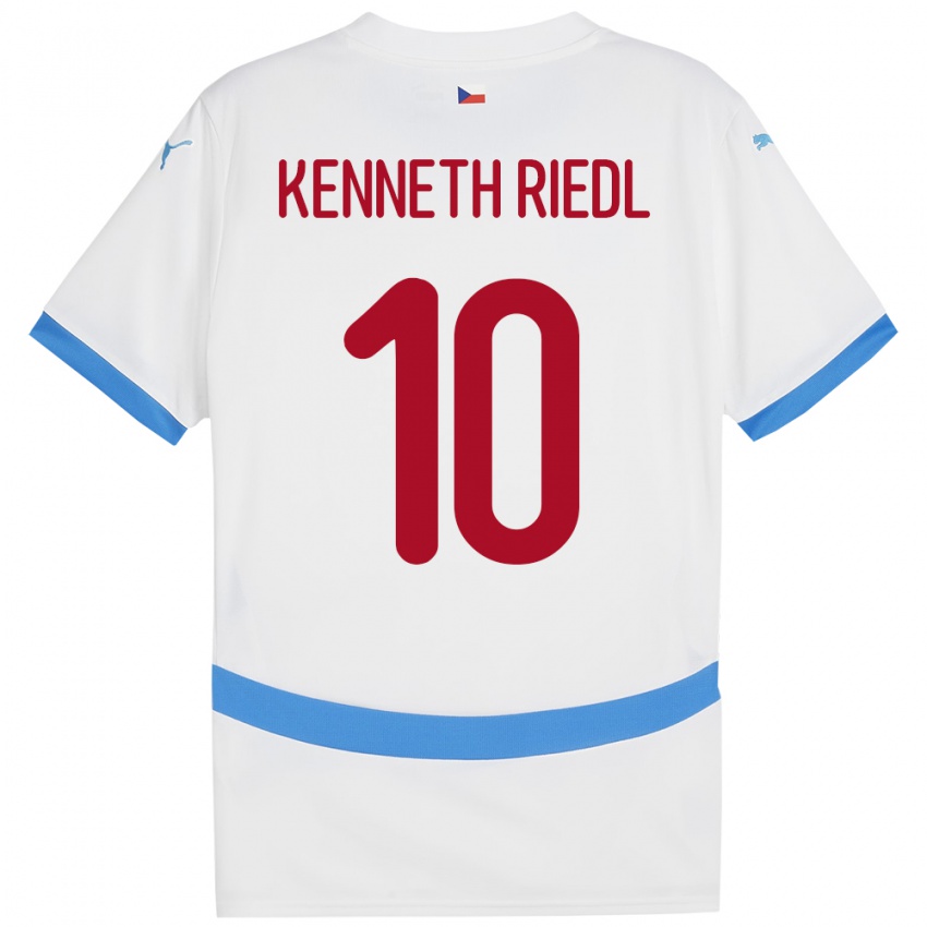 Niño Camiseta Chequia Victor Kenneth Riedl #10 Blanco 2ª Equipación 24-26 La Camisa Argentina