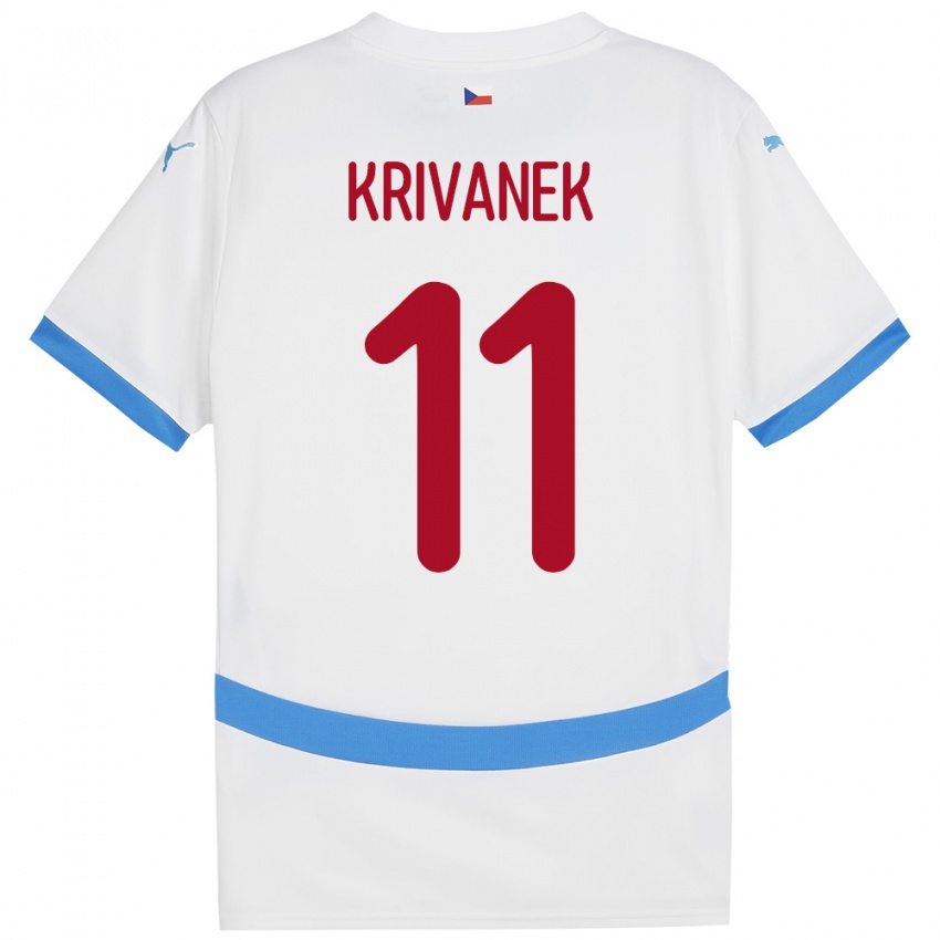 Niño Camiseta Chequia Jan Krivanek #11 Blanco 2ª Equipación 24-26 La Camisa Argentina