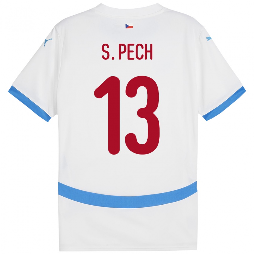 Niño Camiseta Chequia Sebastian Pech #13 Blanco 2ª Equipación 24-26 La Camisa Argentina