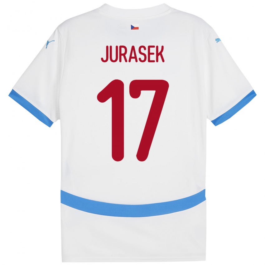 Niño Camiseta Chequia Patrik Jurasek #17 Blanco 2ª Equipación 24-26 La Camisa Argentina