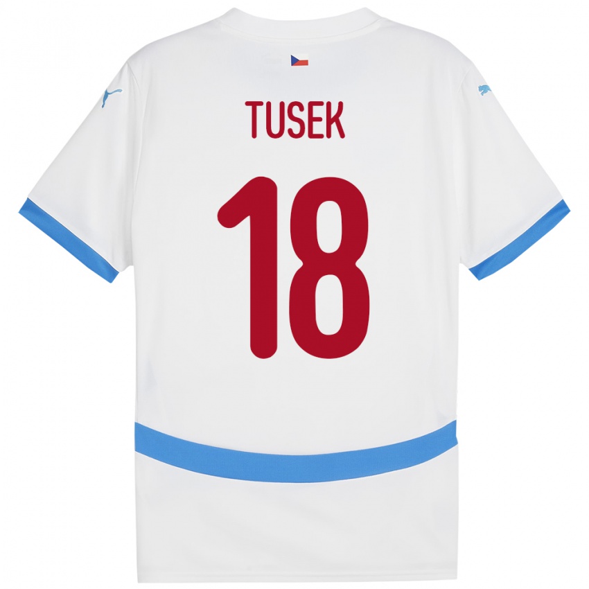 Niño Camiseta Chequia Adam Tusek #18 Blanco 2ª Equipación 24-26 La Camisa Argentina