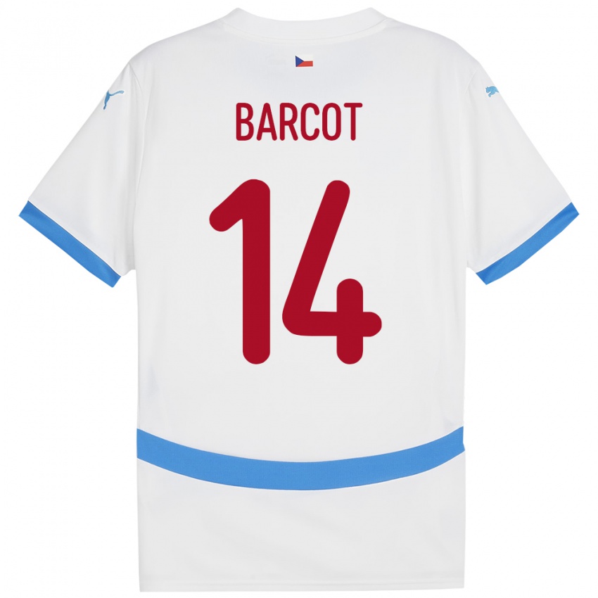 Niño Camiseta Chequia David Barcot #14 Blanco 2ª Equipación 24-26 La Camisa Argentina