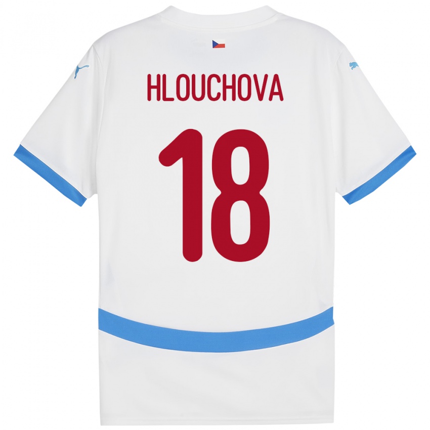 Niño Camiseta Chequia Radka Hlouchová #18 Blanco 2ª Equipación 24-26 La Camisa Argentina