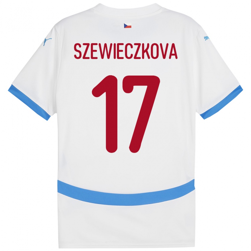 Niño Camiseta Chequia Tereza Szewieczková #17 Blanco 2ª Equipación 24-26 La Camisa Argentina