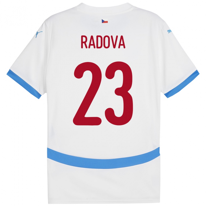 Niño Camiseta Chequia Michaela Radová #23 Blanco 2ª Equipación 24-26 La Camisa Argentina