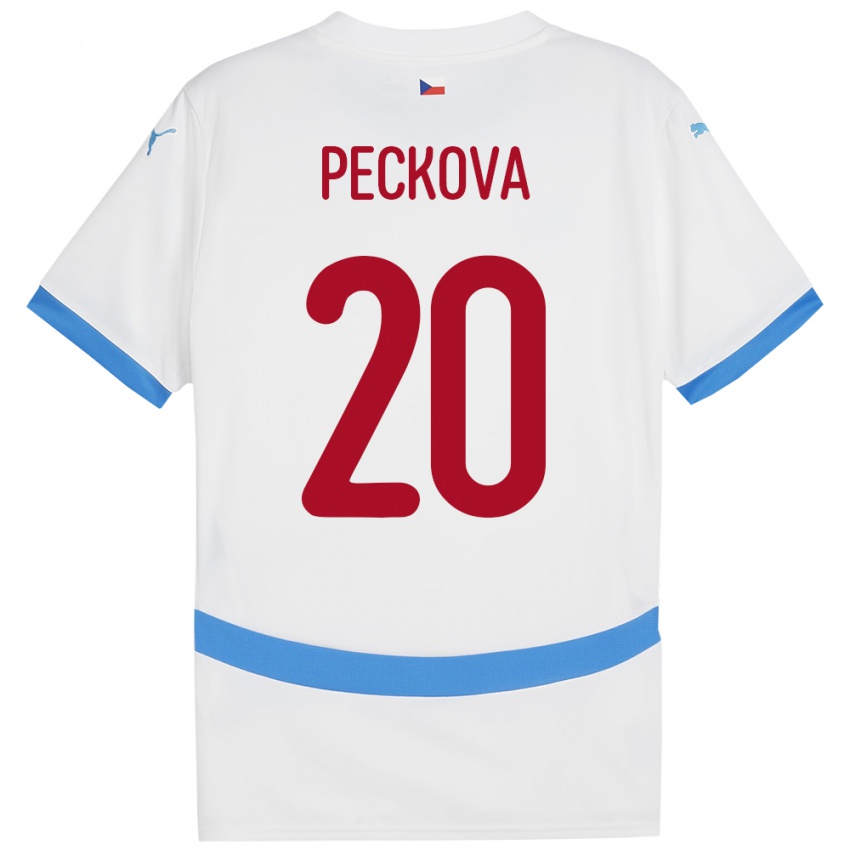 Niño Camiseta Chequia Alena Pěčková #20 Blanco 2ª Equipación 24-26 La Camisa Argentina